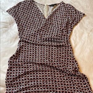 Max Mara weekend Elegant Black and White Geometric Print Dress